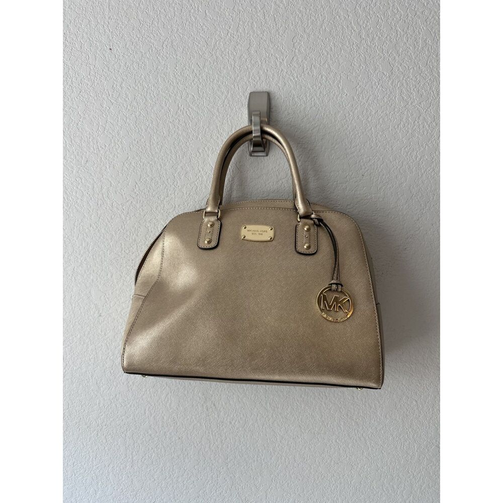 Michael Kors Cindy Gold Metallic Leather Bag